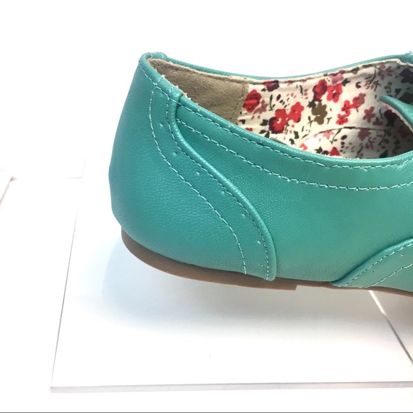 Nature Breeze Shoes Nwt Mint Green Oxford Flats Faux Leather Poshmark